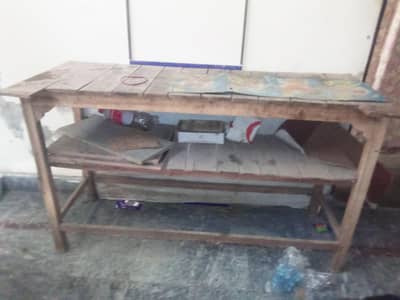 wood table counter