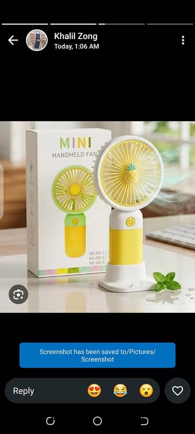 MINI CHARGING FAN (WITH STAND)