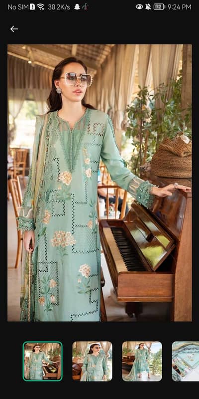 unstiched lawn 3 piece suit (Maria. B)