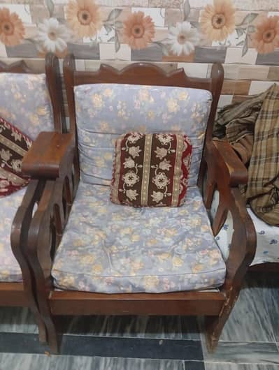 wooden sofa set