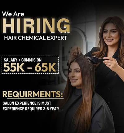 Need Salon Staff Hair Treatment Expert 03217616616