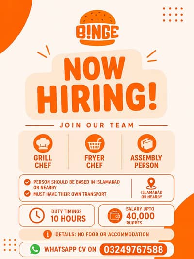 Restaurant Staff Jobs Available