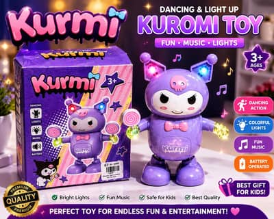 Kuromi Dancing Musical Toy with Lights - Like New