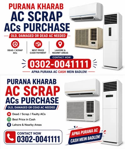 Purana Kharab AC Scrap ACs Purchase – Old, Damaged, or Dead AC Needed