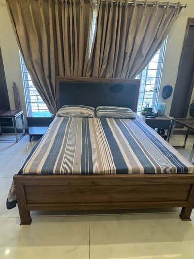 Original Interwood Crescent Queen Size Bed & Sidetables - URGENT sale