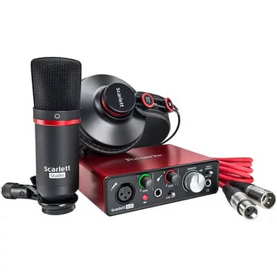 Focusrite scarlett solo 2nd gen full studio bundle in cheap price