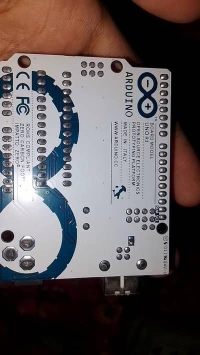 arduino uno board/ bread board/ wires/small display