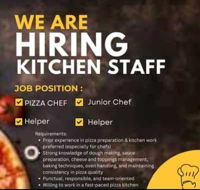Restaurant Staff Required