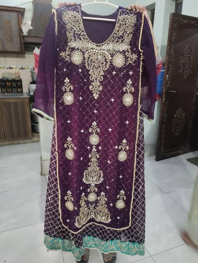 Bridal Wear 3pcs Adda work embalished dress