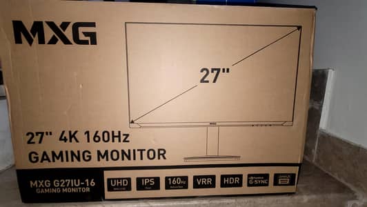 MXG G27IU-16 27INCH 4K 160HZ IPS GAMING MONITOR