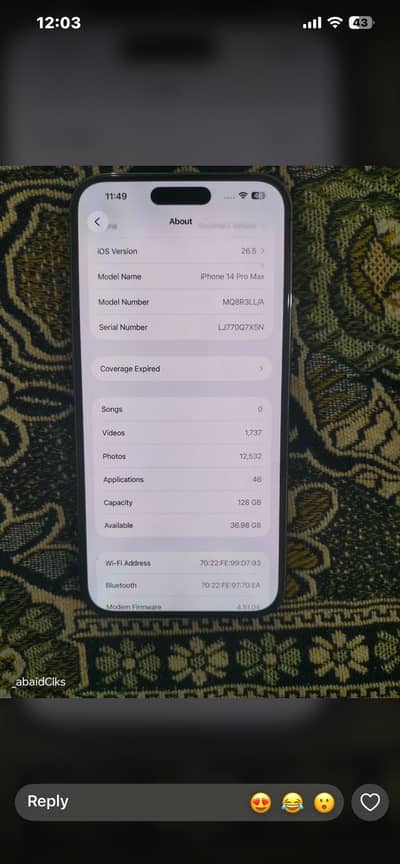 Apple iPhone 14 Pro Max