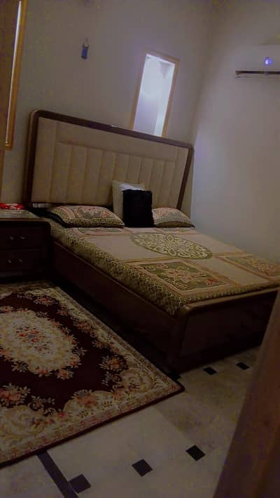 wooden king size bed with dressing and one side table  2 month ised