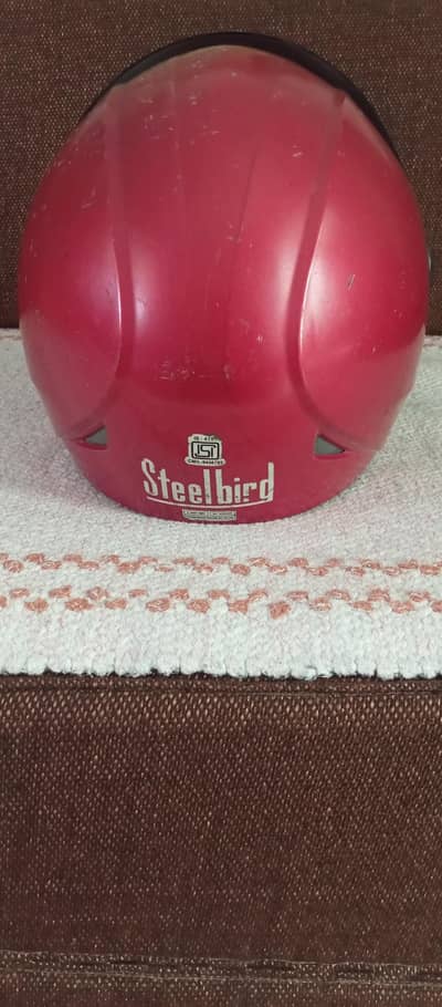 Steel bird red colour helmet for sale