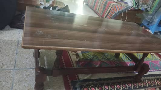 coffee Table,  large size (4×2 Foot),  minor damage from upper side