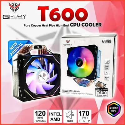 gfury t600 6 heat pipes CPU  air cooler