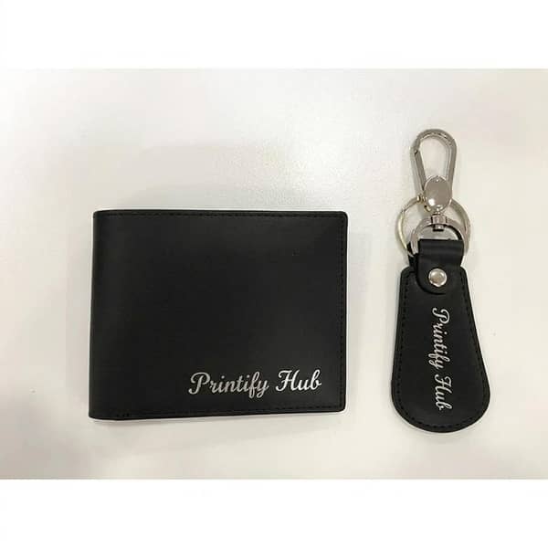 Customized Wallet and Keychain Gift Set