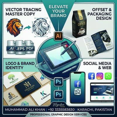 Graphic Designing Services – Logo, Social Media, Web & Offset printing