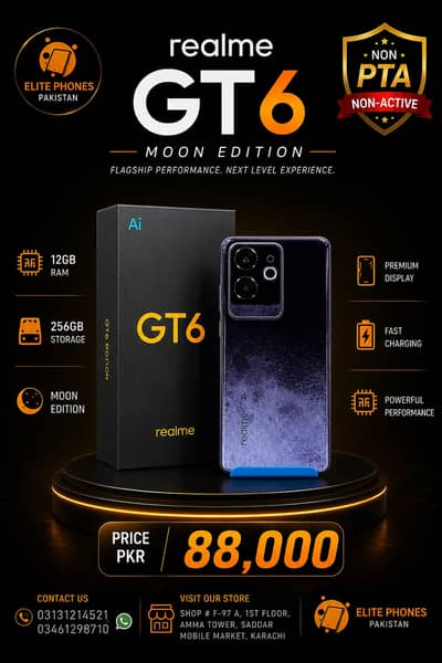 Realme GT 6 moon edition 12GB RAM 256GB storage | non PTA