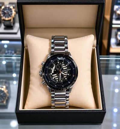 Classic Men's Wrist Watch with Premium Metal Band