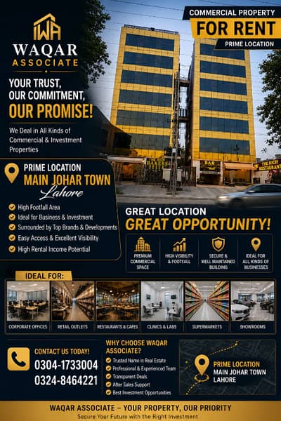 2 kanal building for rent best for hotel or any office