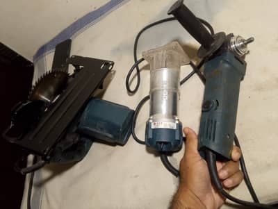 Wood Working Tools Set - Circular Saw + Router + Grinder | Good Condit
