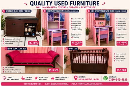 KIDS QUALITY USED FURNITURE FOR SALE