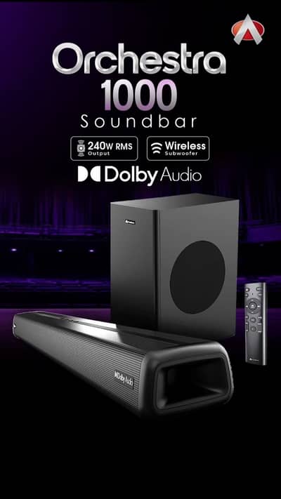 Audionic Orchestra 2.1 Soundbar with Wireless Subwoofer - 1 Day Used