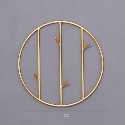 Golden Metal Wall Hanging 23cm Stylish Decor