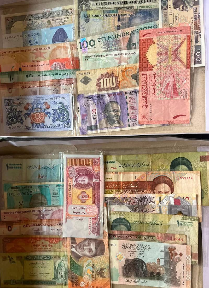 different counterys notes available 4