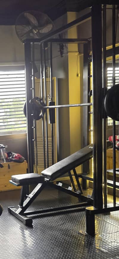 heavy duty smith machine & bench
