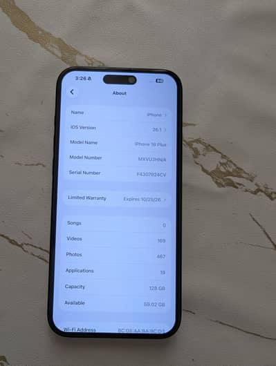 I phone 16 plus 128