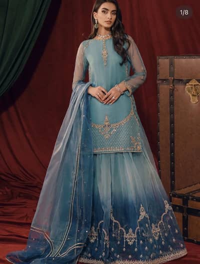 Orignal Nqshi Clothing 3 piece stitched suit small size - 1 time used