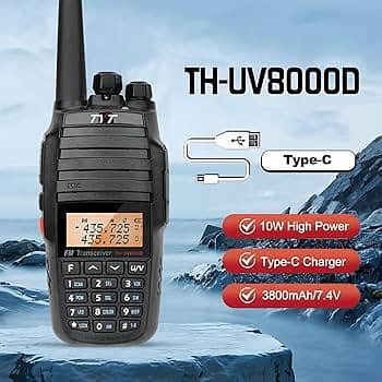 TYT TH-UV8000D – 10W Dual-Band VHF/UHF Long-Range Walkie Talkie