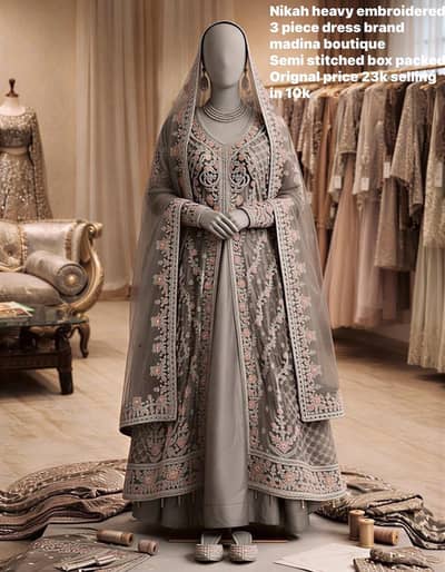 Front open maxi with lehanga  unstiched box packed