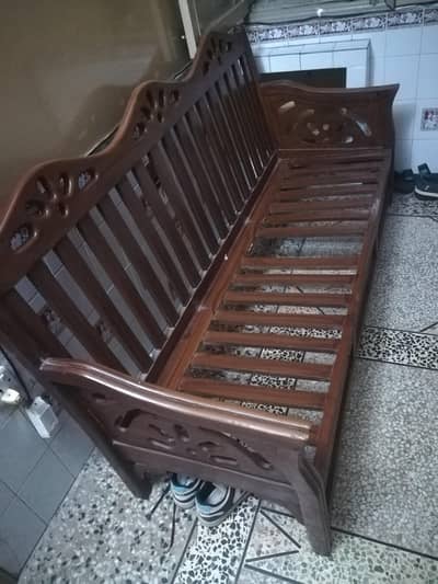Wooden 5 Seater Sofa