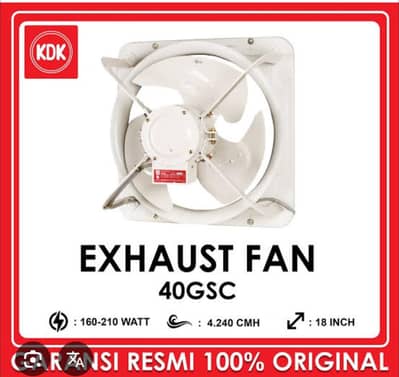 KDK INTERNATIONAL COMPANY HEAVY DUTY EXHAUST FAN