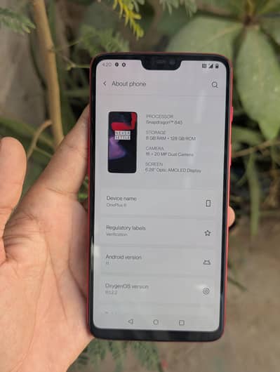 One Plus 6 8/128 Dual Sim PTA approved