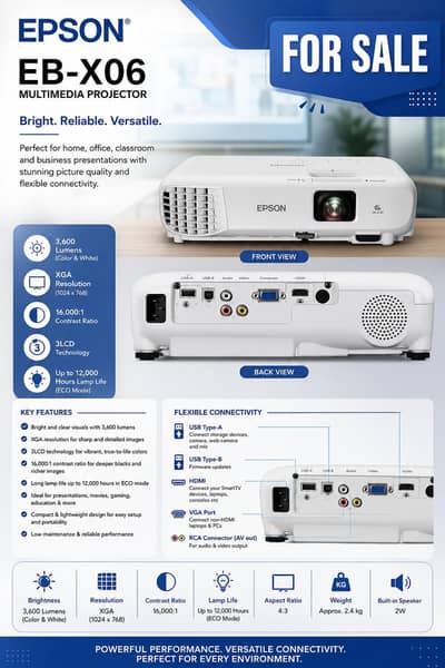 Epson EB-X06 Multimedia Projector