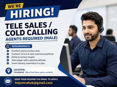 Tele Sales || Cold Calling Agent || Call Center Male Female Jobs