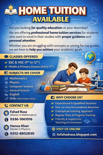 home tuition available