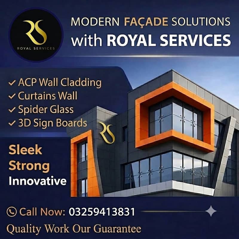 Acp wall cladding, Front Elevation,Facade,Plaza,Building,Petrol,Pump 4