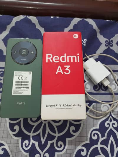 Redmi A3 (4/64) With Box and Charger PTA approved