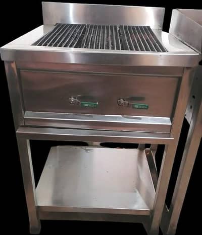 Commercial stainless steel Grill | BBQ Grill| 2×2 |Gas coal grill plat