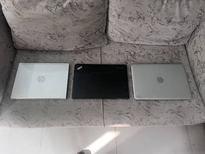 3 laptop for Sale HP (i-5 6 gen) , HP (i-3 8 Gen) , Lenovo (i-7 4 Gen)