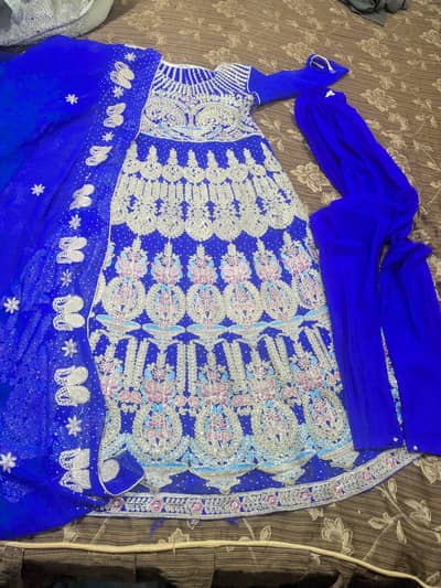 Shifoon frock and chooridar pajama  and shifoon dupatta