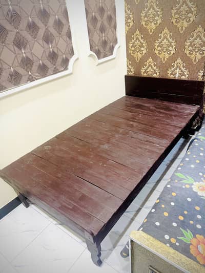 2 Wooden Bed urgent sale