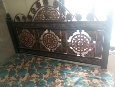 double bed +mattress iron