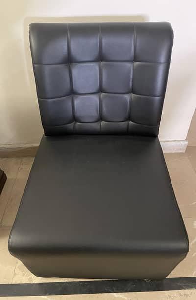 Lightly Used Sofa Chair Office Visitor Black Single Seater Armless