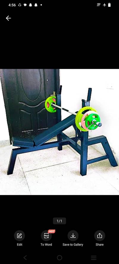 Adjustable Bench Press Rod, stoper & Liveup  Plates Heavy Duty Setup