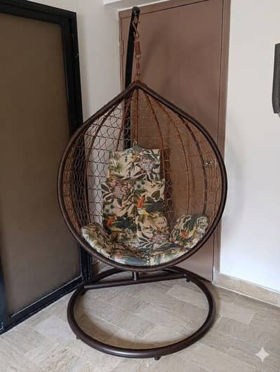Egg Shape Hanging Swing Chair with Stand